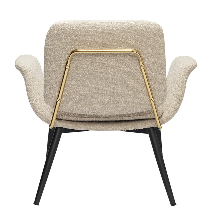 Лаунж-кресло Hilde, 600×800×730 мм, букле, цвет серо-бежевый - фото 1909502827