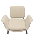 Лаунж-кресло Hilde, 600×800×730 мм, букле, цвет серо-бежевый - Фото 17