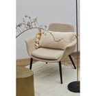 Лаунж-кресло Hilde, 600×800×730 мм, букле, цвет серо-бежевый - Фото 9