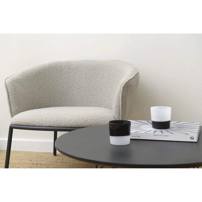 Лаунж-кресло Paal, 740×700×650 мм, букле, цвет серый - фото 1909502847