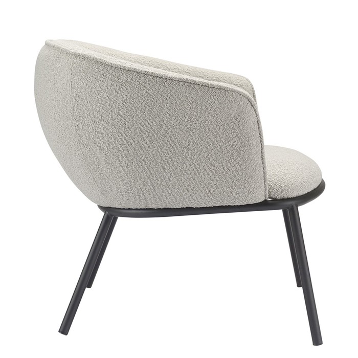Лаунж-кресло Paal, 740×700×650 мм, букле, цвет серый - фото 1909502857