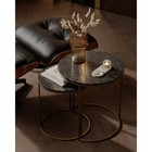 Набор столиков кофейных Hans, 900×500×520 мм, цвет чёрный мрамор - Фото 2