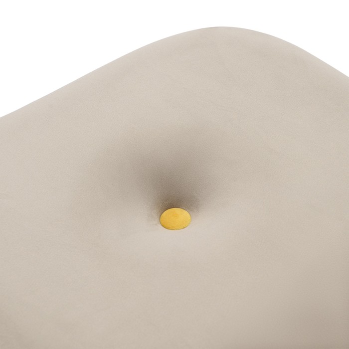 Пуф Pea, 497×403×425 мм, велюр, цвет бежевый / жёлтый - фото 1899256380