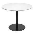 Стол обеденный Trond, 1000×1000×760 мм, цвет белый мрамор / чёрный - Фото 2