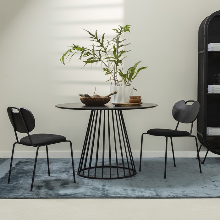 Стол обеденный Tyra, 1100×1100×750 мм, цвет чёрный - фото 1891887797