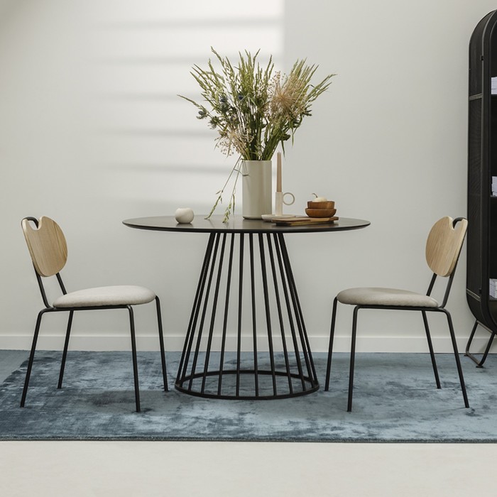 Стол обеденный Tyra, 1100×1100×750 мм, цвет чёрный - фото 1891887798
