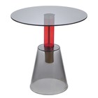 Столик кофейный Amalie, 500×500×520 мм, цвет серый / красный - Фото 3