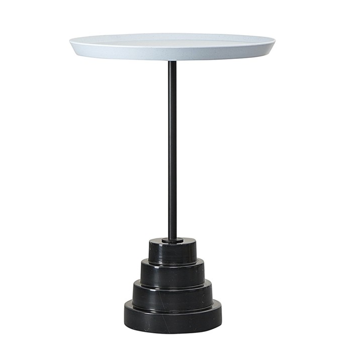 Столик кофейный Sustainable, 377×377×530 мм, цвет серый / чёрный