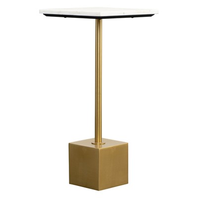 Столик приставной Svein, 300×300×630 мм, цвет мрамор / золотой