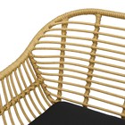Стул барный Vetle Bent, 560×590×1050 мм, искусственный ротанг, цвет бежевый / чёрный