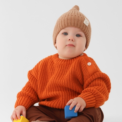 Джемпер вязаный «Крошка Я» Oranges, рост 80-86 см, оранжевый