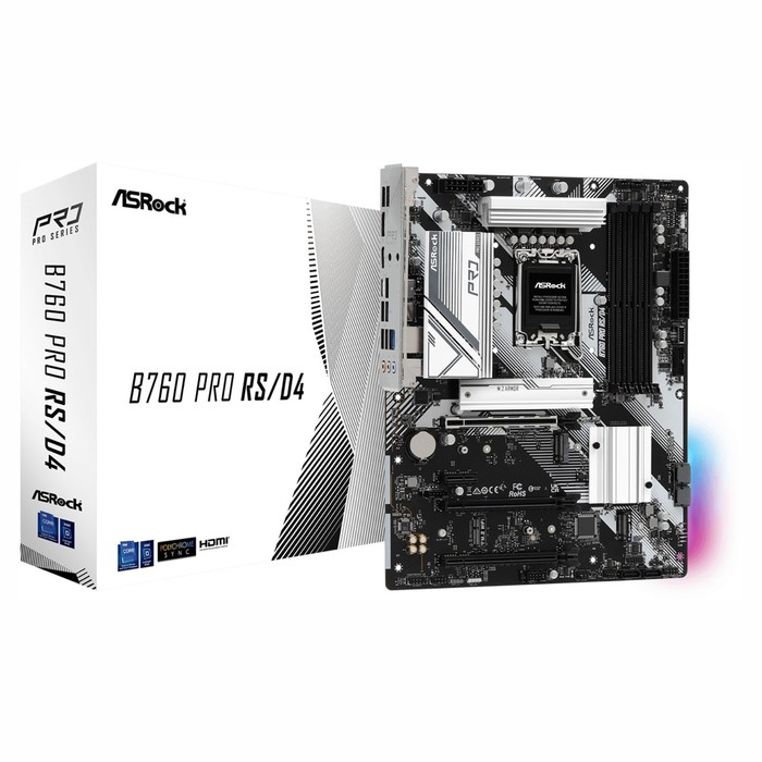 Материнская плата Asrock B760 PRO RS/D4 WIFI Soc-1700 Intel B760 4xDDR4 ATX AC`97 8ch(7.1)   1033959 - фото 51562246