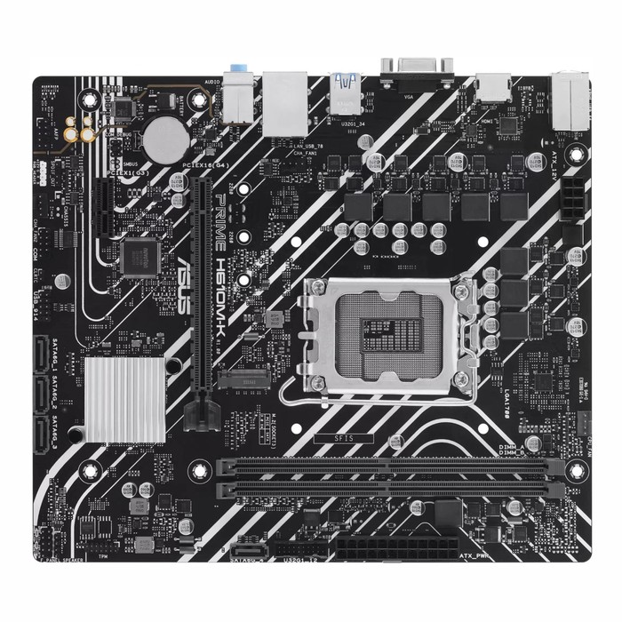 Материнская плата Asus PRIME H610M-K Soc-1700 Intel H610 2xDDR5 mATX AC`97 8ch(7.1) GbLAN+V   103396 - Фото 1