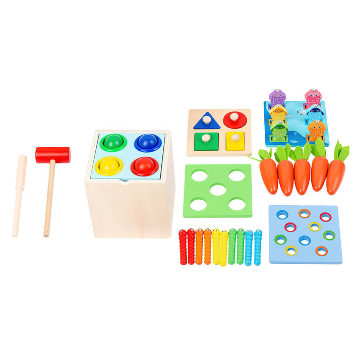 УЦЕНКА Логический центр 5 в 1 «Играем и развиваемся» 11.7×11.7×1 см - Фото 1