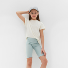 Комплект для девочки (футболка и велосипедки) MINAKU, цвет голубой, рост 98 см - фото 24625350