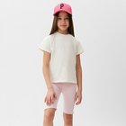 Комплект для девочки (футболка и велосипедки) MINAKU, цвет розовый, рост 104 см - фото 296969970