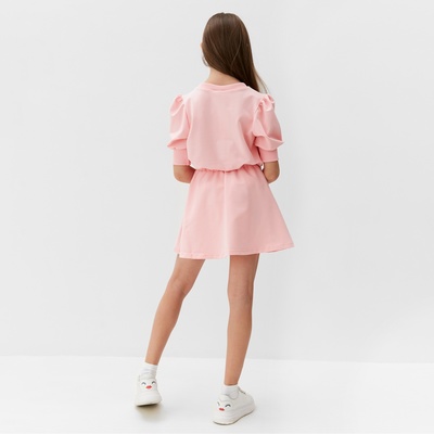 Комплект для девочки (свитшот и юбка) MINAKU: Casual Collection, розовый, рост 104 см