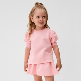 Комплект для девочки (свитшот и юбка) MINAKU, цвет розовый, рост 122 см