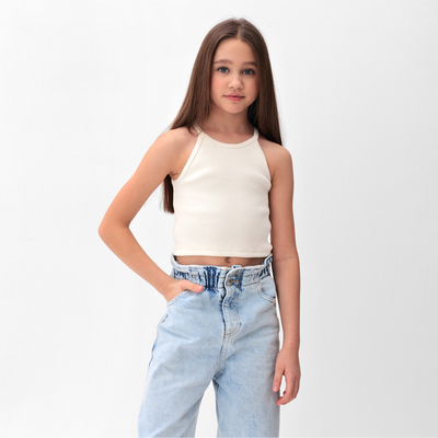 Топ для девочки MINAKU, цвет молочный, рост 152 см
