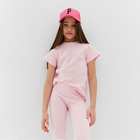 Комплект для девочки (майка и велосипедки) MINAKU, цвет розовый, рост 98 см - Фото 2