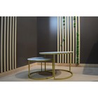 Столы журнальные «Лофт» DQ №2 Duae, 475(605)×320(420)×475(605) мм, цвет белый мрамор/золотой, 2 шт. - Фото 3