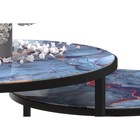 Столы журнальные «Лофт» DQ №2 Duae, 475(605)×320(420)×475(605) мм, цвет синий космос/чёрный, 2 шт. - Фото 3