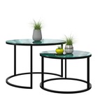 Столы журнальные «Лофт» DQ №2 Duae, 475(605)×320(420)×475(605) мм, цвет малахит/чёрный, 2 шт. - Фото 2