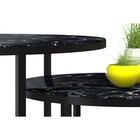 Столы журнальные «Лофт» DQ №2 Duae, 475(605)×320(420)×475(605) мм, цвет мрамор чёрный/чёрный, 2 шт. - Фото 2