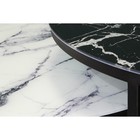 Столы журнальные «Лофт» DQ №2 Duae, 475(605)×320(420)×475(605) мм, цвет чёрный – белый мрамор/чёрный, 2 шт. - Фото 3