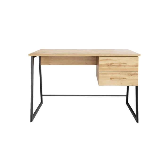 Стол письменный «Лофт» DQ MADRID М - 4, 1200×600×775 мм, цвет чёрный/цвет дуб табачный