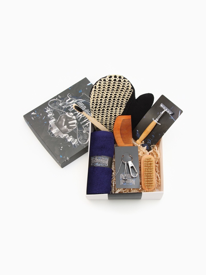 Набор подарочный «Этель. Стальной характер», полотенце, щётка, расчёска - Фото 1