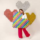 Воздушные шары фольгированные, набор «Сердца. Пиксель», 4 шт. - Фото 2