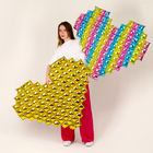 Воздушные шары фольгированные, набор «Сердца. Пиксель», 4 шт. - Фото 3