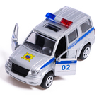 Машина металлическая «УАЗ Патриот. Полиция», инерция, 1:50 - фото 3928314