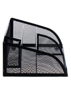 Подставка для канцелярских принадлежностей, 5 отделений, сетка, металл, чёрная - Фото 4