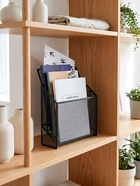 Лоток для бумаг вертикальный, металлическая сетка, 3 отделения, чёрный - Фото 3