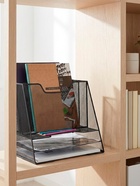 Лоток для бумаг металлическая сетка, 5 отделений, чёрный - Фото 3