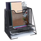 Лоток для бумаг металлическая сетка, 5 отделений, чёрный - Фото 6