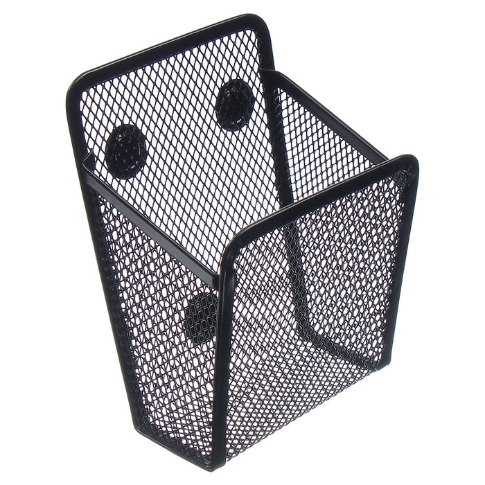 Подставка для пишущих принадлежностей на магнитах, для магнитных досок, сетка, металл, черный - Фото 1