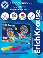 Пластилин 18 цветов, 324 г, ErichKrause «Kids Space Animals», со стеком, в картонной упаковке - Фото 1