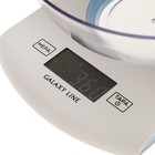 Весы кухонные Galaxy LINE GL 2803, электронные, до 5 кг, белые - фото 4418923