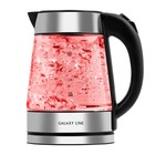 Чайник электрический Galaxy LINE GL 0561, стекло, 1.7 л, 2200 Вт, серебристо-чёрный - фото 51530448 Чайник электрический Galaxy LINE GL 0561, стекло, 1.7 л, 2200 Вт, серебристо-чёрный - фото 51530448