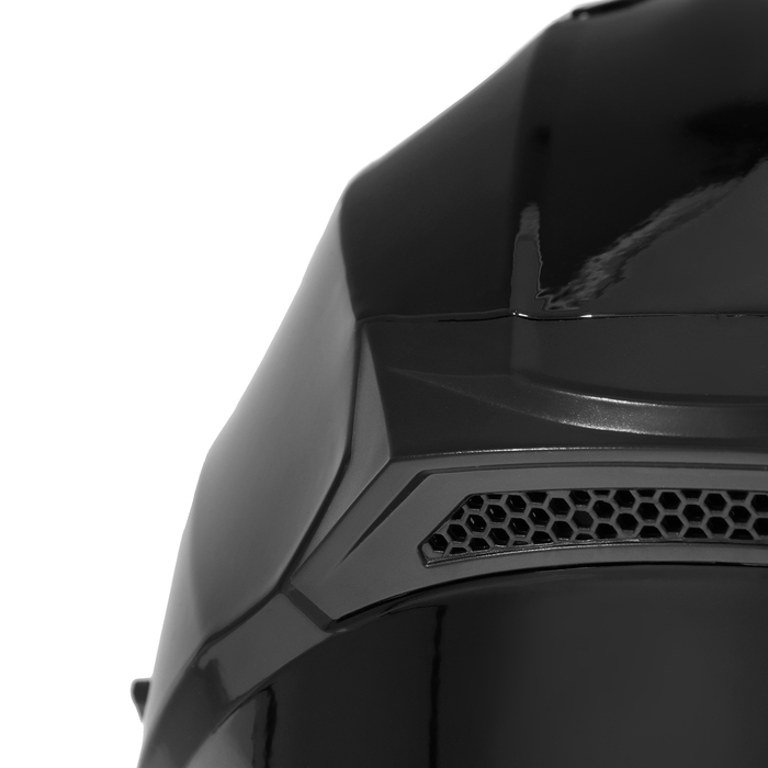 Шлем интеграл с двумя визорами, размер XXL, модель BLD-M67E, черный глянцевый
