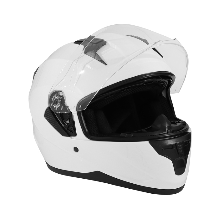 Шлем интеграл с двумя визорами, размер M, модель BLD-M67E, белый глянцевый