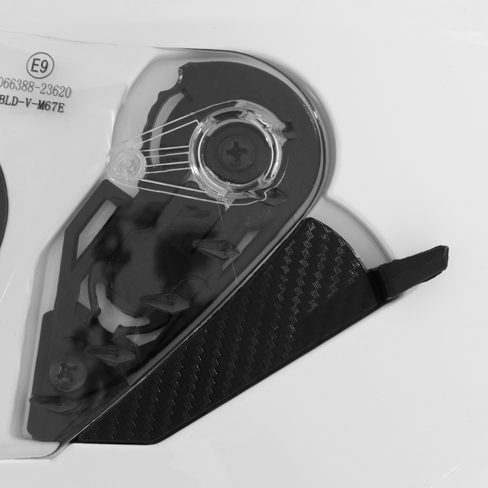 Шлем интеграл с двумя визорами, размер L, модель BLD-M67E, белый глянцевый
