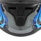 Шлем интеграл с двумя визорами, размер M (57-58), модель BLD-M67E, черно-синий - Фото 11