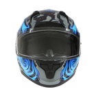 Шлем интеграл с двумя визорами, размер XL (60-61), модель BLD-M67E, черно-синий - Фото 6