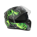Шлем интеграл с двумя визорами, размер L (59-60), модель BLD-M67E, черно-зеленый - Фото 5