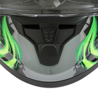 Шлем интеграл с двумя визорами, размер L (59-60), модель BLD-M67E, черно-зеленый - Фото 11