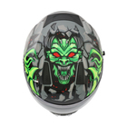 Шлем интеграл с двумя визорами, размер XXL (61), модель BLD-M67E, черно-зеленый - Фото 9